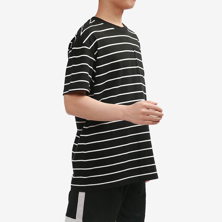 Nike Breathable Striped Short Sleeve Sportswear T-Shirt Men Tops Black DM8880-010