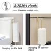 1Pcs Iron Wall Mounted Bathroom Kitchen Organizer No Drill Paper Towel Holder Hanging Tissue Rack for Toilet Vanity Storage