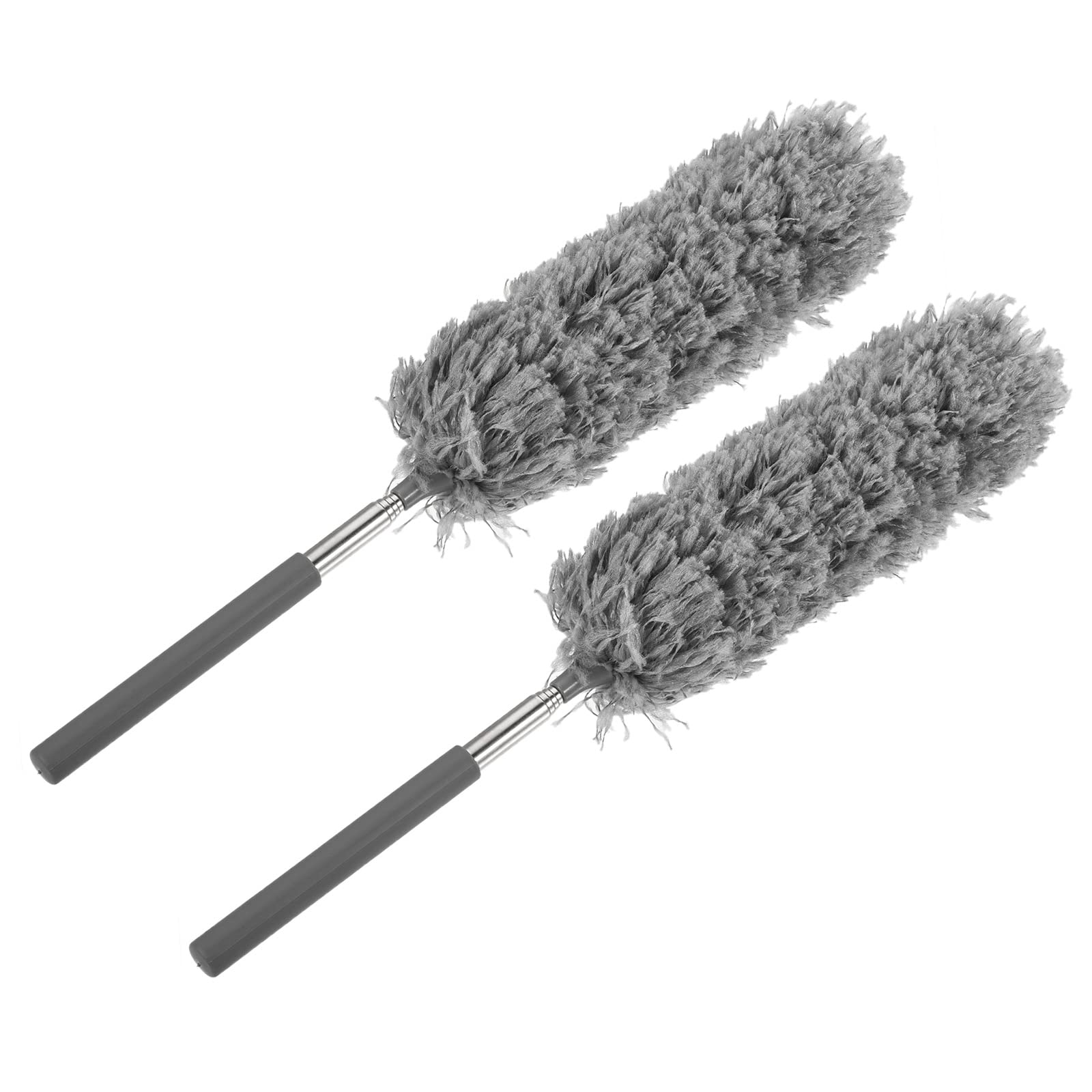 

uxcell Пыльник из микрофибры Телескопическая щетка для пыли для высоких потолков Окон Мебели Компьютерной клавиатуры Дома Офиса Серый 2 шт. серый