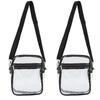 2 ks Odnímatelná průhledná taška přes rameno PVC Průhledná crossbody taška Odolná průhledná kurýrní taška Sportovní