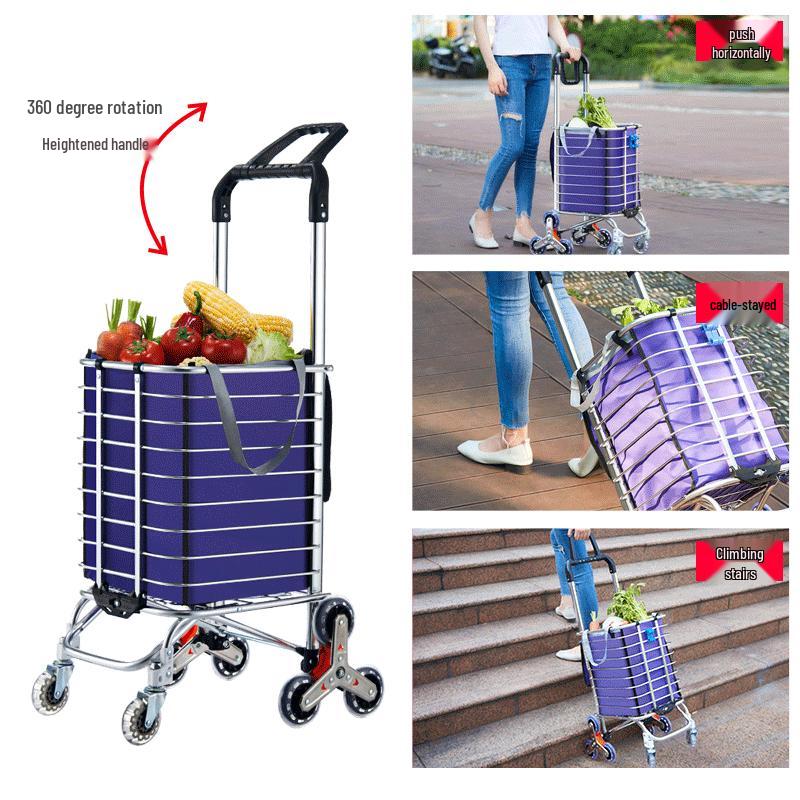 Chariot de Courses Pliant Portable Tianxi avec Roues pour Escaliers
