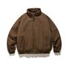 Winter Vintage Stand Collar Thick Warm Cotton Jacket Loose Casual Striped Coat Men