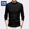 Luomeng Men's Fleece-Lined Mock Neck Knit Sweater WLL303R