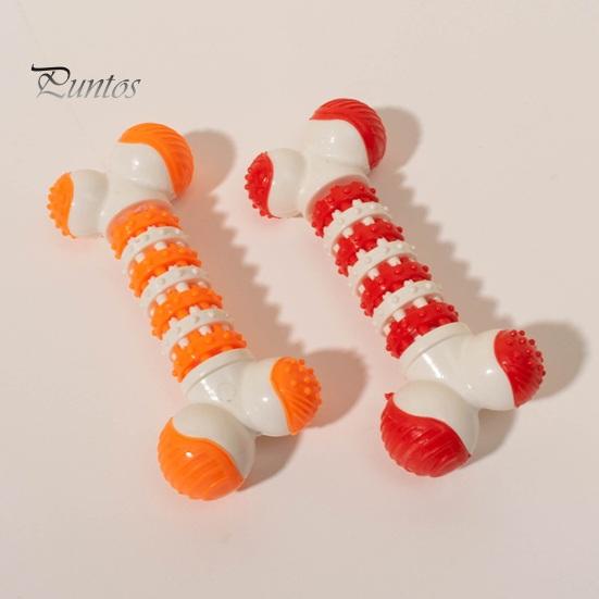 Indestructible Dog Chew Toys Interactive Puppy Teeth Bone Toy Teeth Cleaning Boredom Relief Gear Bone Pet Toy for Aggressive Chewers Small Medium