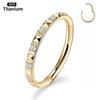 ASTM F136 Titanium Earrings High Quality Zircon Hight Segment Nose Rings Open Small Septum Piercing Helix Lobe Body Piercing 16G