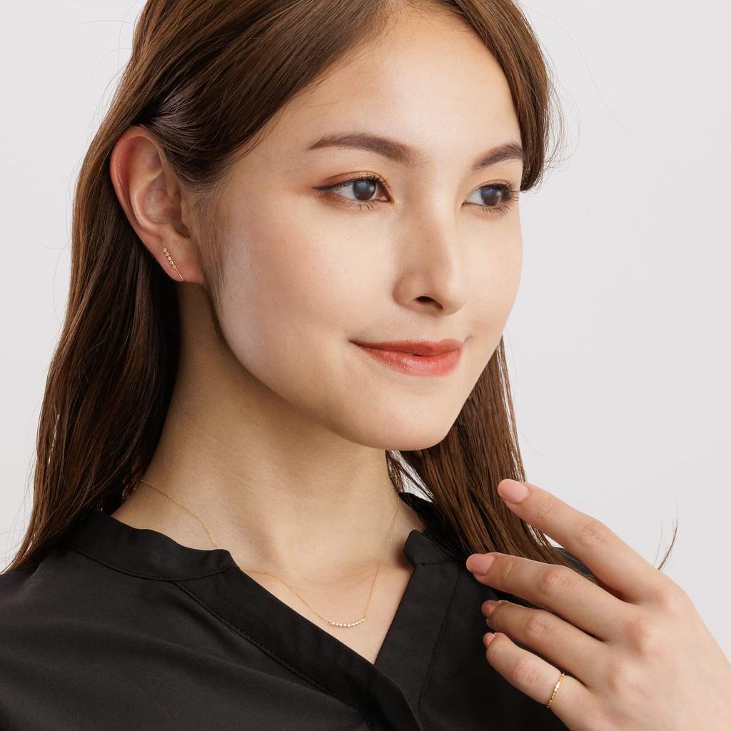 Lala Christie Diamond Pinky Natural Size 18K Yellow PLATINUM Ring, Diamonds, 0.02ct Total, 7, Gold, Collection, Lr56-0003-yg-07