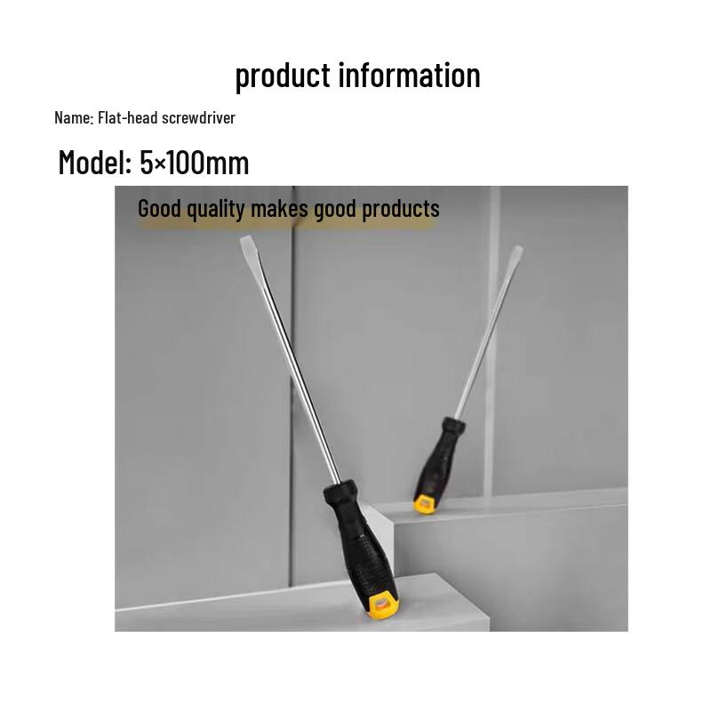 Deli 5x100mm Magnetic Slotted Screwdriver