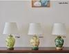 Retro American-Chinese Ceramic Table Lamp with Remote Control for Bedroom or Living Room