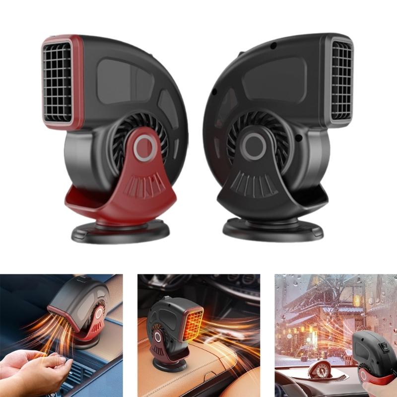 Portable 24V Car Heater Cigarette Lighter Windshield Defroster & Defogger 2 in 1 Fast Heating/Cooling Heater Demister