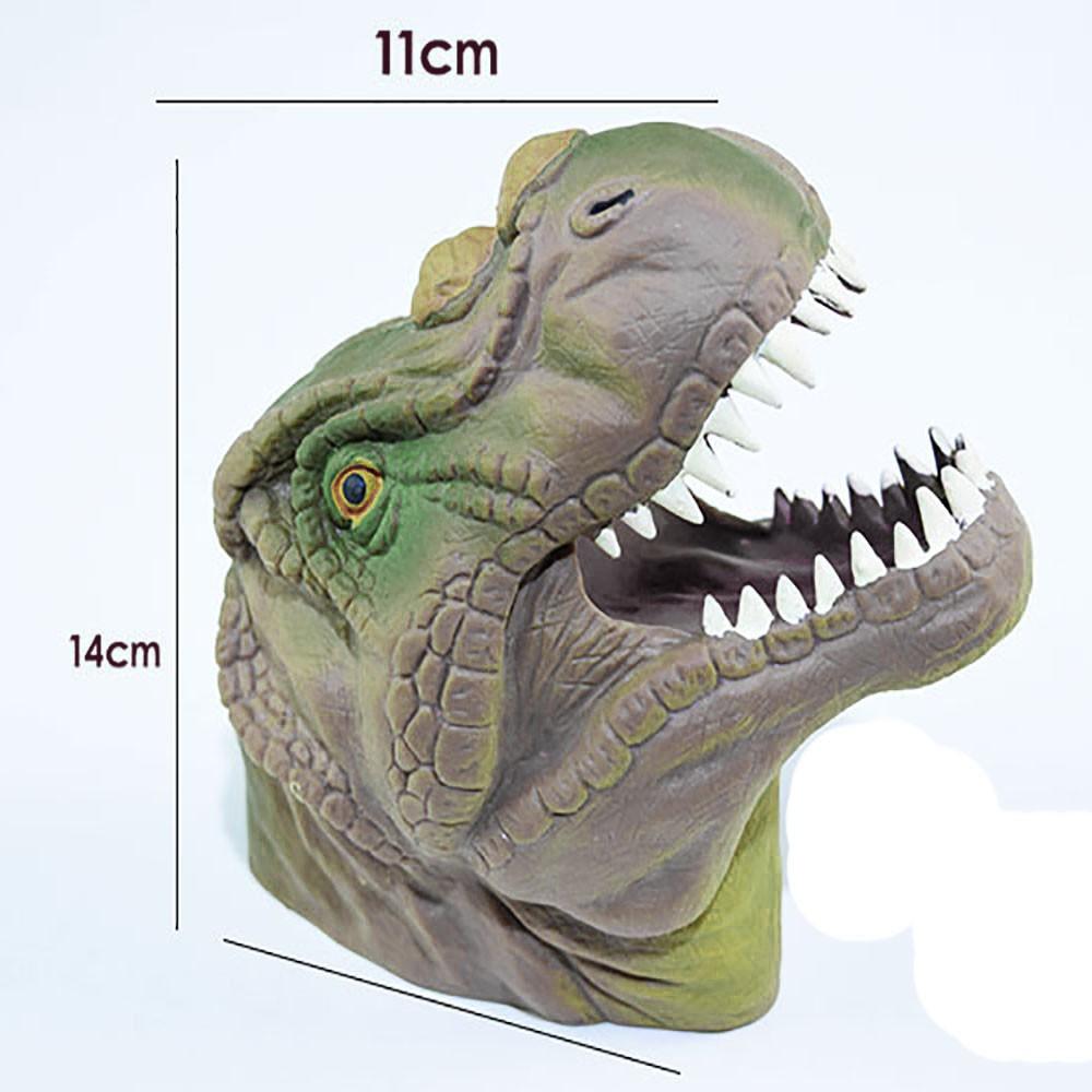 dinosaur Animal Hand Puppet Baby Infant Kid Toy Plush Toys Silica Gel Spoof