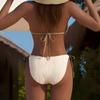 Women Sexy Solid Color Bikini Set With Polyester Fabric For Water Sports And Beach Relaxation