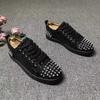Fashion Men's Luxury Fashion Rivets Shoes Lace-up Derby Flats Shoe Punk Hip Hop Dress  Designer Personality Sneakers Trend Footwear