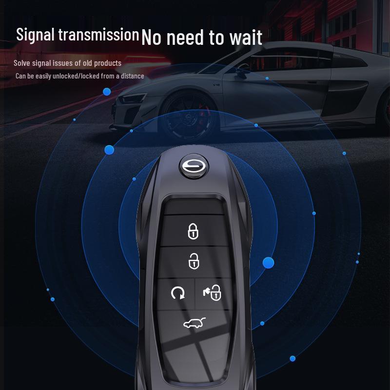 Aion Y Plus V LX GAC Pingente de Carro: Capa de Chave Remota de Metal e Chaveiro para Aion 580