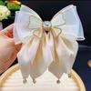 Mesh Bow Rhinestone Bowknot Hair Clips Shining Crystal Barrettes  Women Girls Headwear