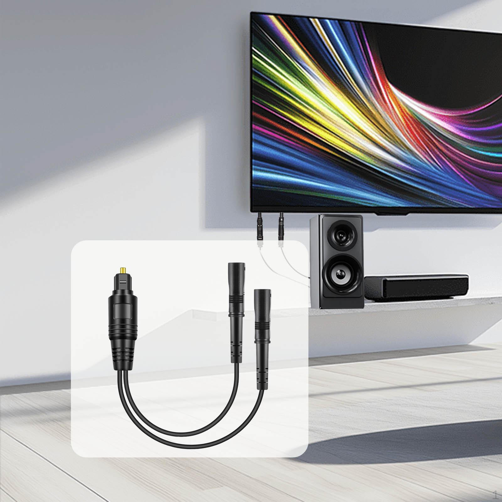 

Digital Optical Audio Splitter 12.6 Compact Stable Transmission Premium Support for Stereo System