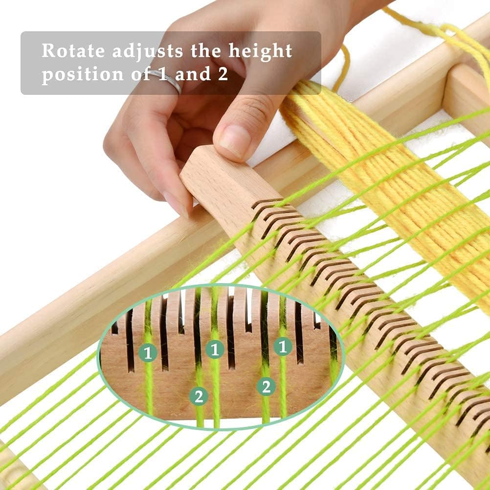 Ayasee Wooden Weaving Loom, Multi-Craft Weaving Frame to Handcraft for Kids and Beginners, 15.7 x 11.8in/ 40 x 30cm