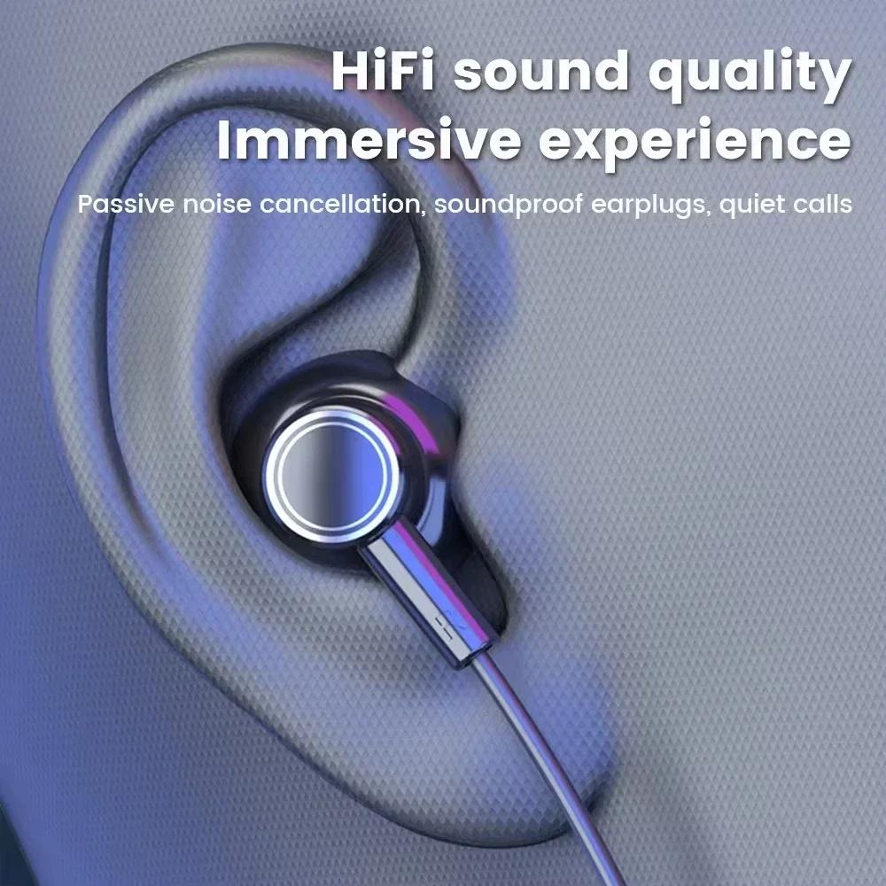 Bluetooth 5.2 Earphones Neckband Headphones Wireless Headsets HiFi Stereo LED Digital Display Dual Mode Waterproof Earbuds