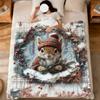 Cute Christmas Rabbit Squirrel Alpacas Wolve Flannel Soft Warm Plush Blanket Sofa Living Room Hogar Bedroom Home Car Portable