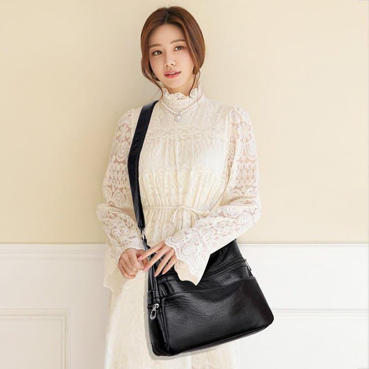 Damen Weiches Leder Großvolumige Ein-Schulter Umhängetasche