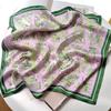Luxury Apricot Print 70*70cm Silk Square Scarf Women Soft Satin Hairband Neckerchief Tie Female Headband Foulard Bag Ribbon Gift