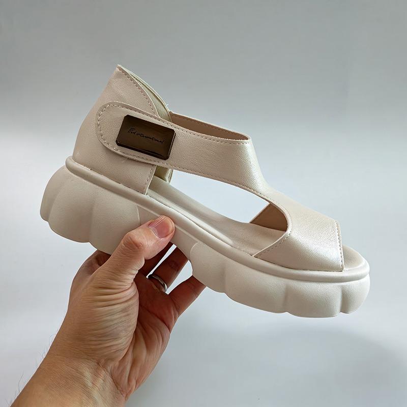 Scarpe Estive Donna 2026 Sandali con Zeppa Suola Spessa Marca di Moda Sandali con Tacco Alto Donna 4,5 cm