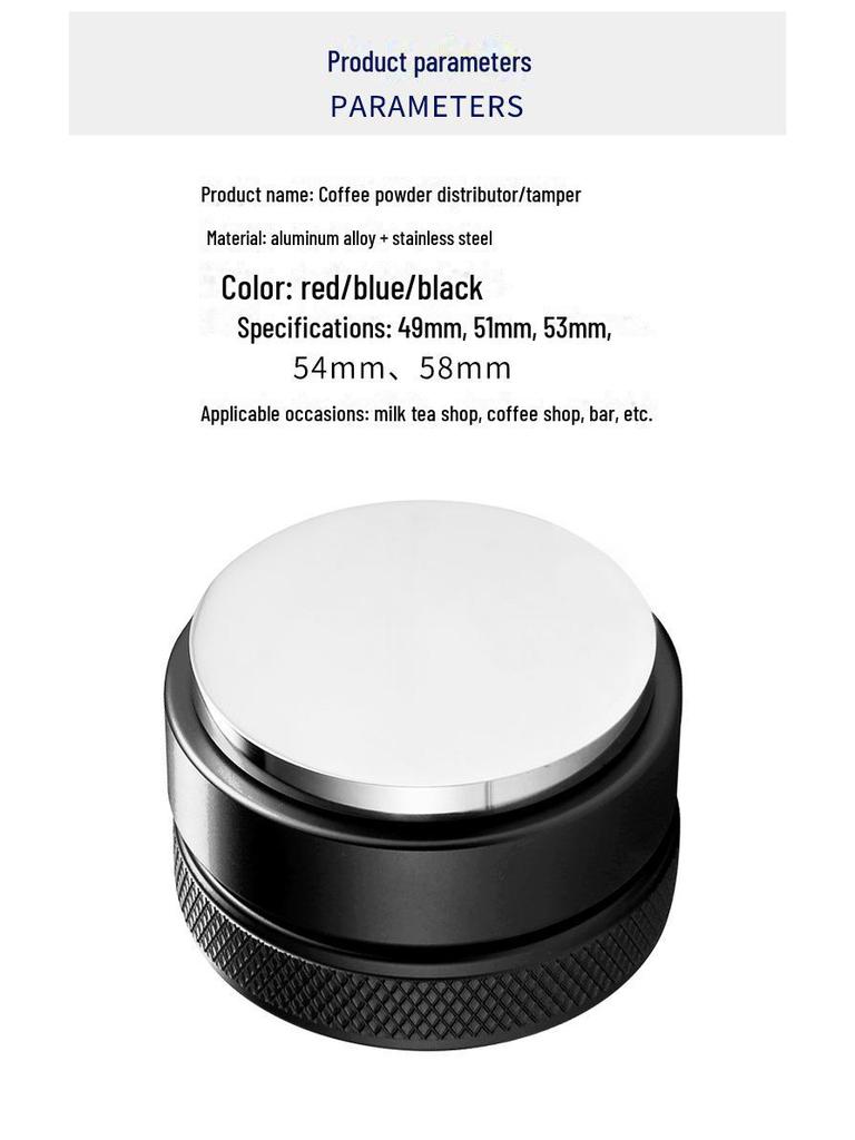 Tamper reglabil din oțel inoxidabil pentru pudră de cafea pentru Macaron, Stil Italian, Mărimi 49/51/53/54/58mm