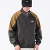 Men's Retro Half-Zip Patchwork Stand Collar Raglan Sleeve Hoodie - Autumn/Winter Collection