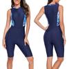 Women S One Piece Swimsuit Printed Front Zipper Slimming Sun Protection Surfing Suit