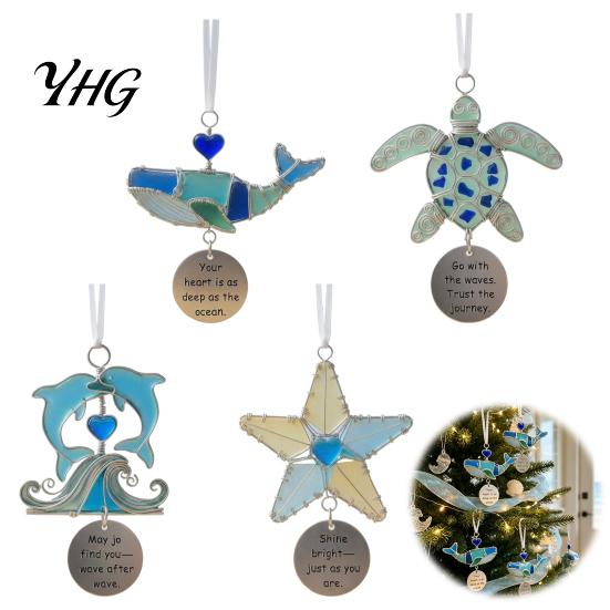 Elegant Hanging Art for Yard Coastal Spirit Ornament, Durable Acrylic Decorative Pendant, Boho Sun Catcher Inspired Home Accents Wall And Porch Decor