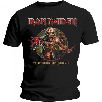 Iron Maiden Unisex Adult Book of Souls Eddie Circle T-Shirt