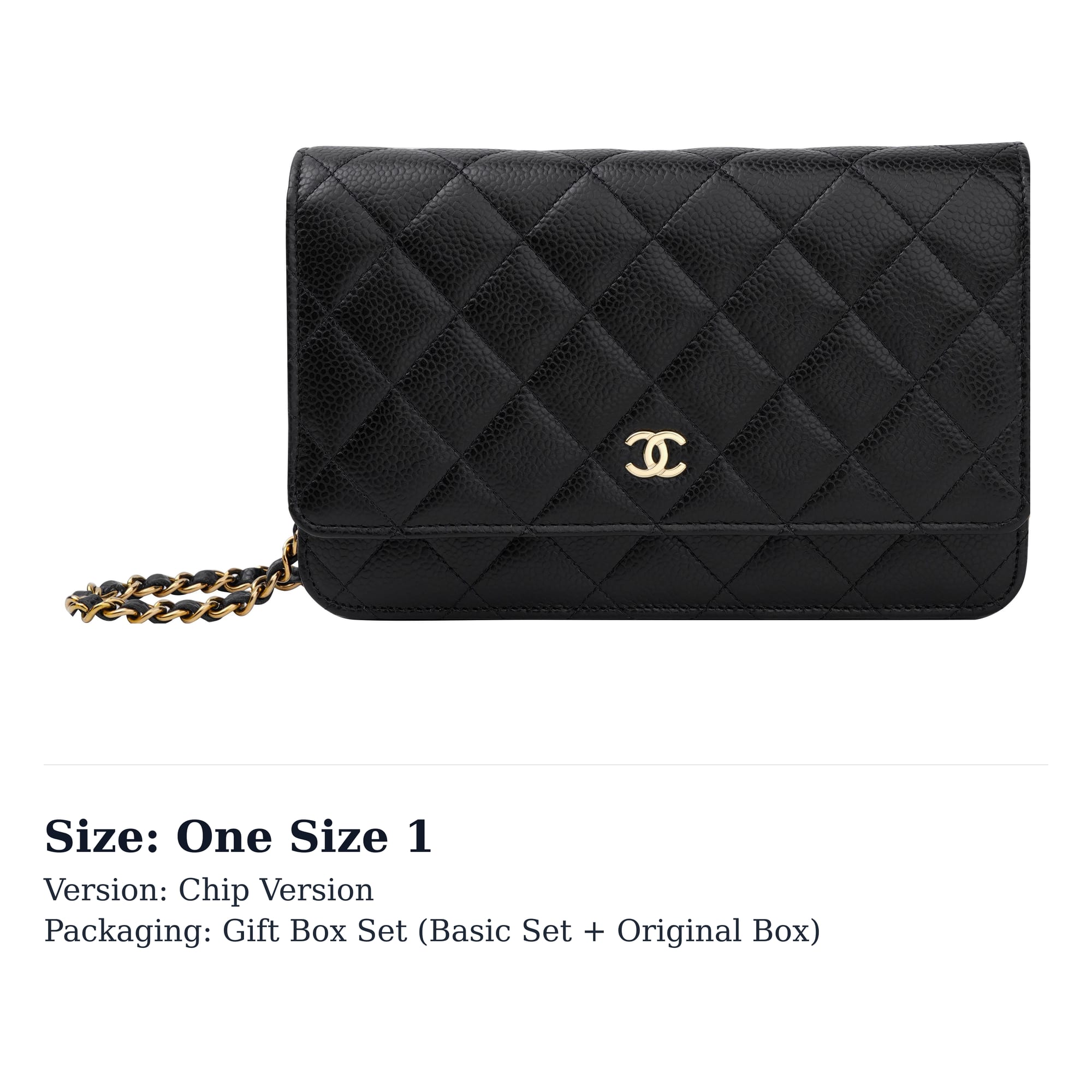 CHANEL Wallet On Chain Quilted Caviar