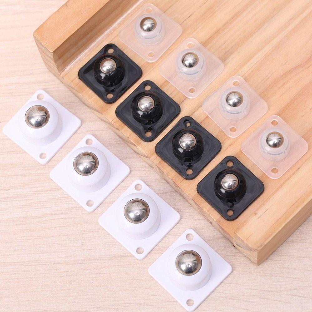 4Pcs/Set 360° Rotation Self-adhesive Universal Caster Strong Carrying Force Steel Ball Furniture Wheels Moving Accessories