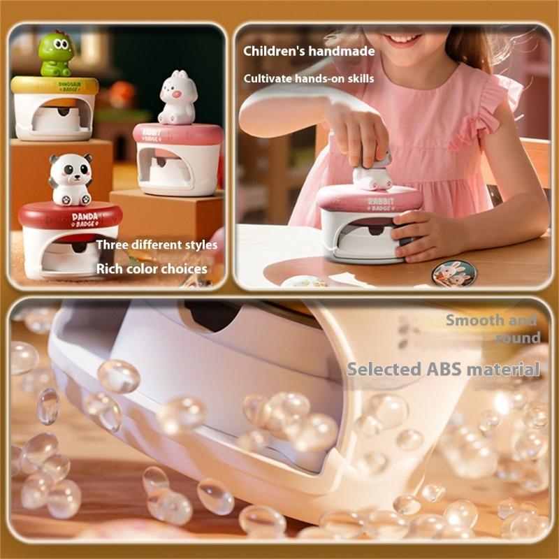 Kituri Artizanale pentru Copii Mașină de Făcut Insigne Plastic Sigur Mașină de Presat Insigne Jucărie Pentru Copii Proiect Artizanal Educativ Timpuriu Jucărie