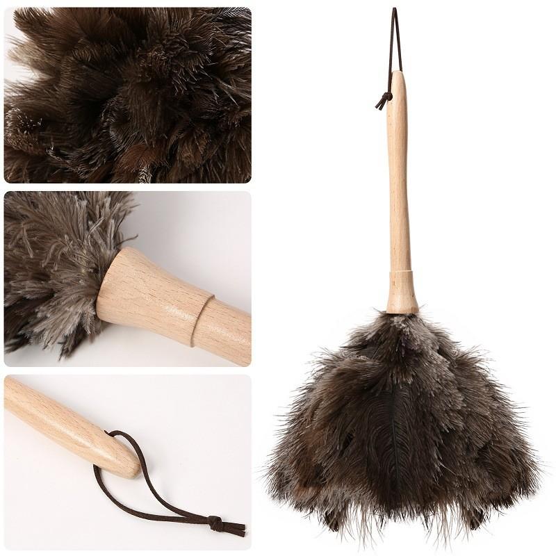 Feather Household Ostrich Duster With Handle For Efficient Dust Tool Removal