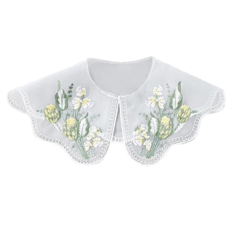 Embroidered Flower Blouse Collar Faux Collar Shirt False Collar Dress Decorative Collar Shawl Wrap Women Clothing Decors