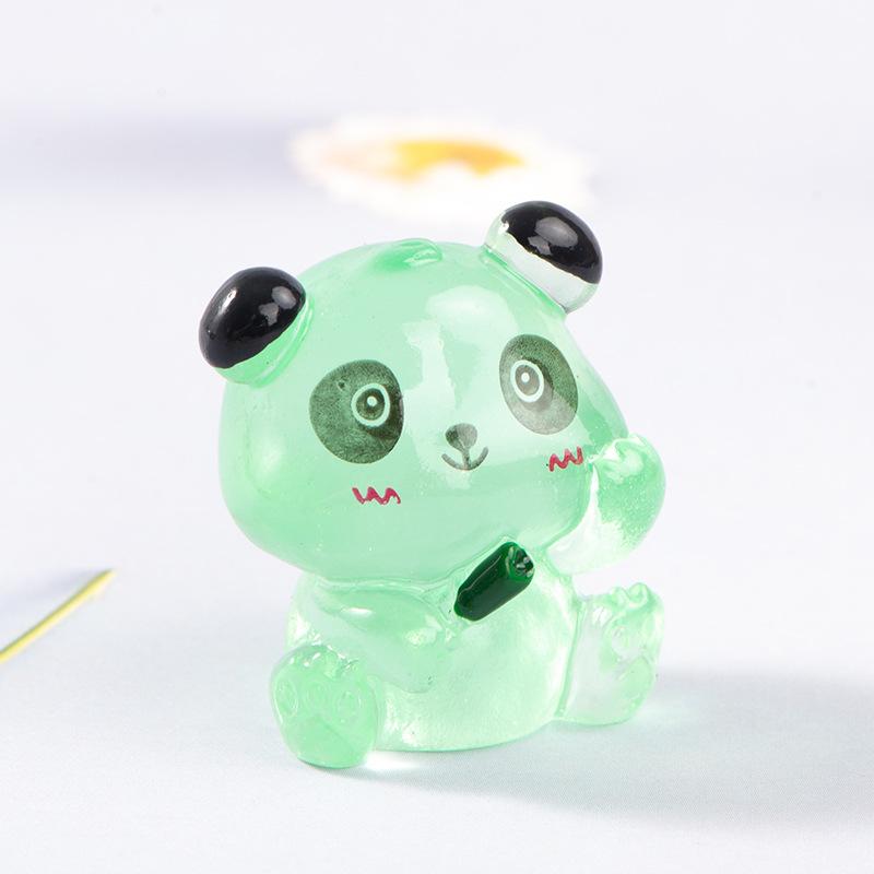 Micro Landscape Resin Decoration Glow-in-the-dark Cartoon Red Panda Decoration Desktop Car Decoration Accessories