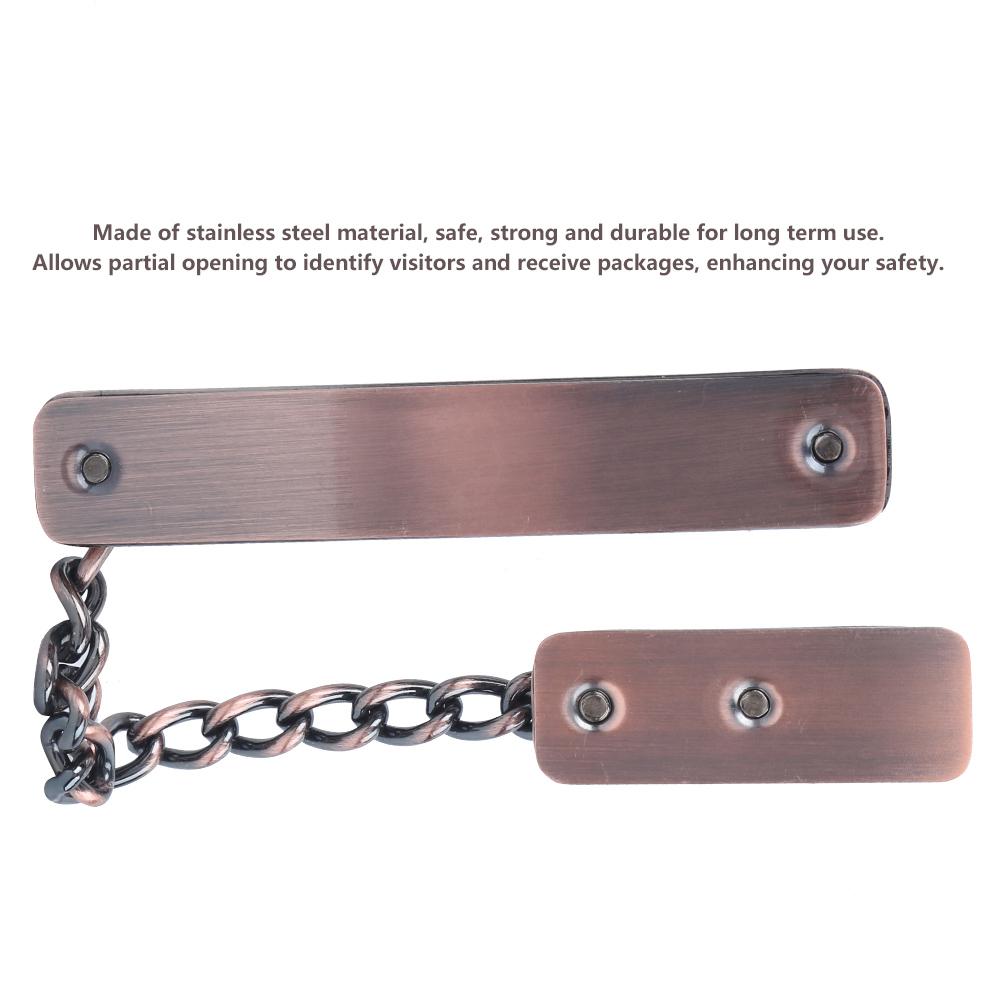 Edelstahl Sicherheitsbügel Diebstahlsichere Kette Sicherheitstürkette für Zuhause Hotel