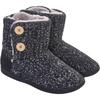 Keanu Womens/Ladies Cable Knit Slipper Boots