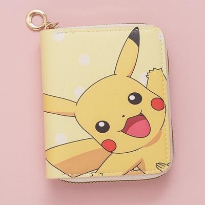 Modna Pikachu Urocza Drukowana Torebka na Monety Kreskówka Anime Uczennica Krótki Zamek Mały Portfel Przenośny