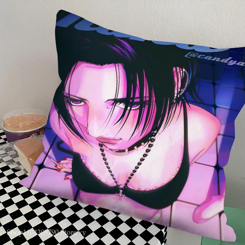 

1pc Cartoon Anime Oosaki Nana Pillow Case Square Pillow Bedroom Sofa Leisure Comfort Cushion Car Living Room Home Decoration 16x16Inch