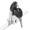 1Set Ice Cream Freezer Sliding Door Lock with Keys Ratchet Security Lock for Refrigerator Display Showcase Slide Door Locks