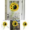 Sunflower Door Sign With Plastic And Polyester Materials For Spring And Autumn