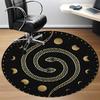 1pc Serpent Moon Phases Office Round Area Rug, Indoor Mat Suitable For Office, Under Office Chairs Bedroom Living Room Home Decor, Room Deco 172