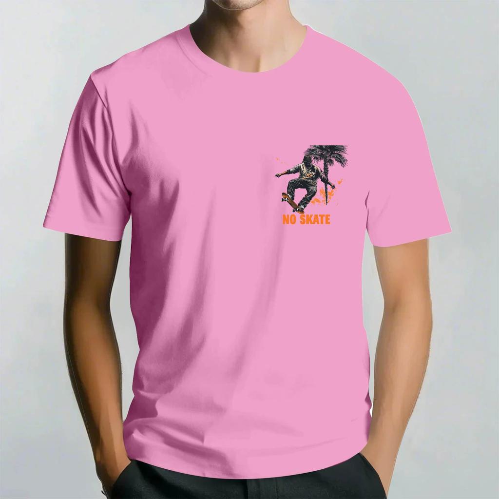 Men's Round Neck Casual Street Printed Short-sleeved T-shirt Top