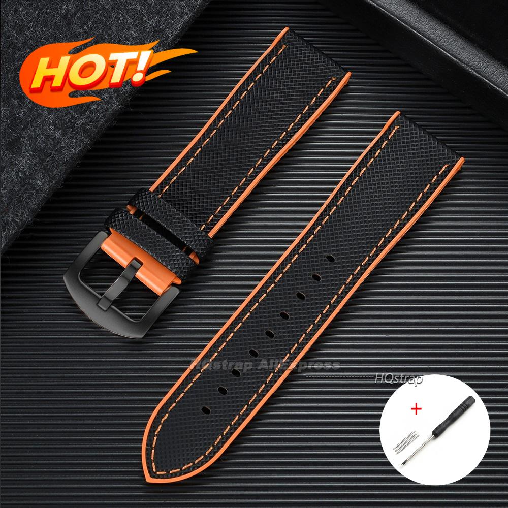 Premium TPU Rubber Nylon Sailcloth Hybrid Watch Strap 18mm 19mm 20mm 21mm 22mm 24mm for Casio for Seiko Band Waterproof Bracelet