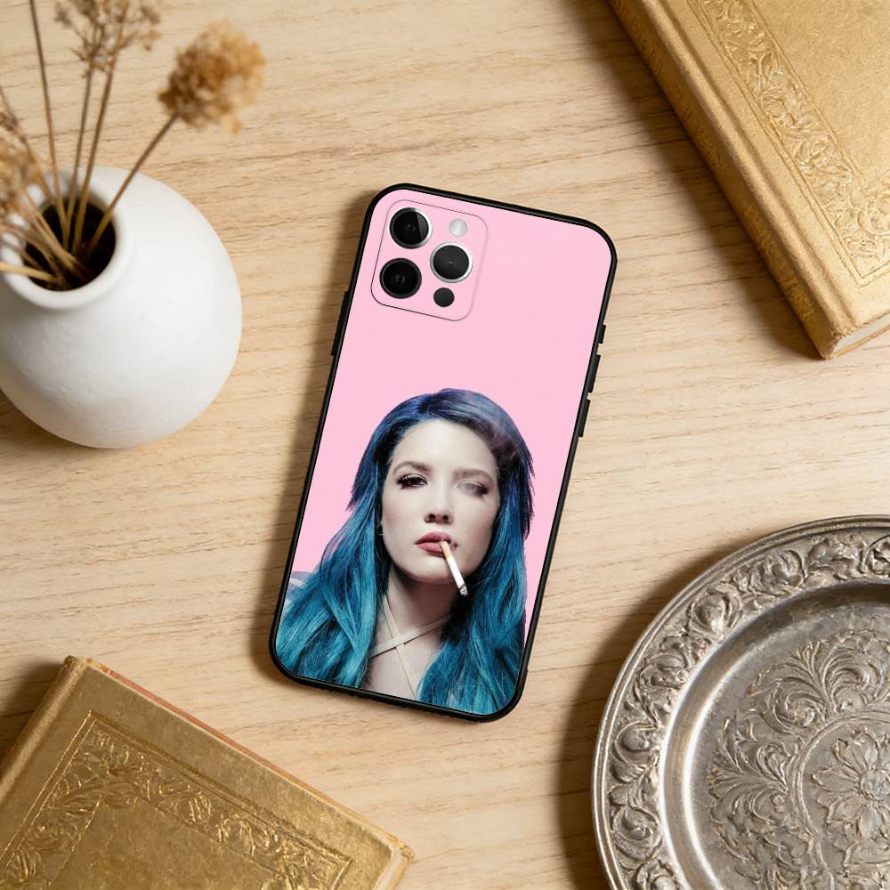 Beauty Singer H-Halsey Phone Case For iPhone 17,16,15,14,13,12,11 Plus,Pro Max,Soft Silicone Black Cover