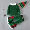 Santa Hat Belt Set Santa Claus Cosplay for Baby Girls Boys Christmas Costume Xmas Outfit Clothes