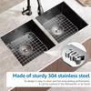 2Pcs Sink Grid Stainless Steel Sink Protectors Drainage Racks Kitchen Sink Protector with Rubber Padded Feet for Kitchen Gadgets