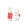 Wooden Craft Figurine With Basketball Bear And Bunny For Home Decor And Giftgiving