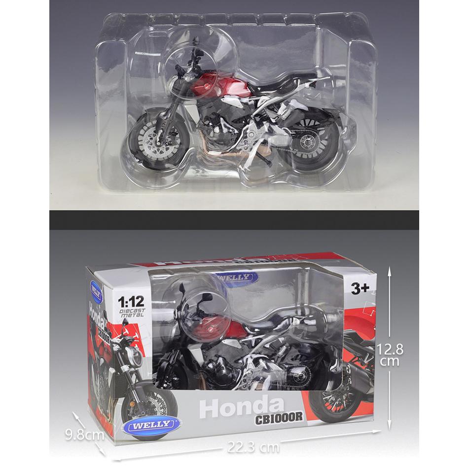 1/12 Scale Welly  Honda CB1000R Alloy Motorcycle Model Diecasts Metal Toy Motorcycle Model High Simulation Collection Childrens Gifts
